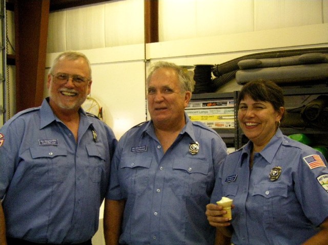 Three Volunteers from Fishhawk Lake who Support Mist-Birkenfeld Fire Deparmtent