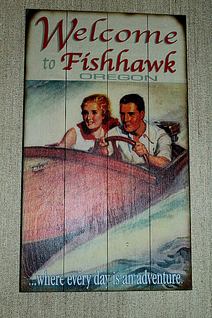 Welcome to Fishhawk sign Black Forest Decor 2012-12-096