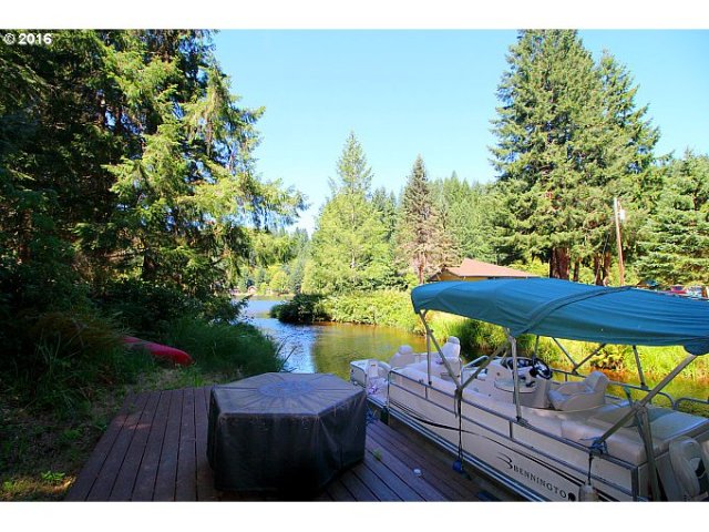 Two tiered dock on our vacant lot for sale on Beach Drive